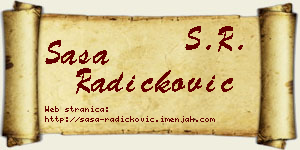 Saša Radičković vizit kartica